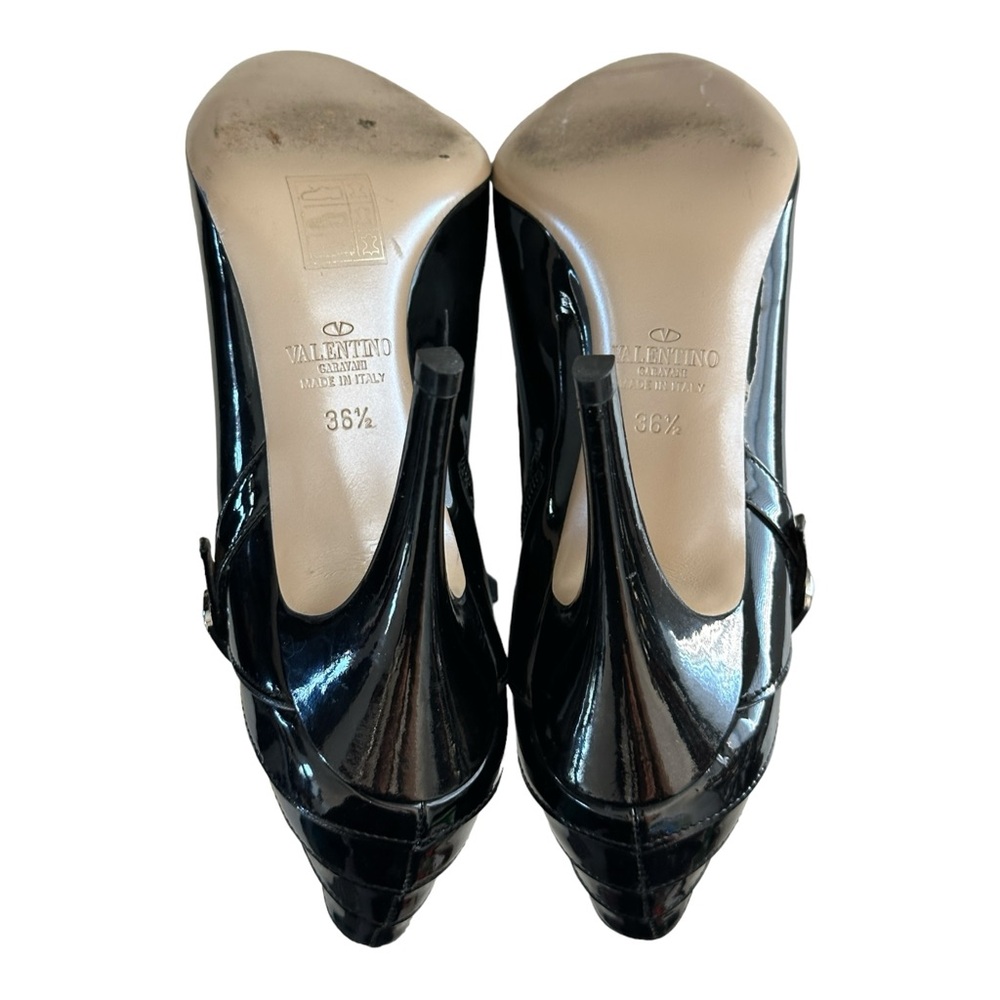Valentino Garavani Patent Leather Heel Booties Black Size 36.5 EU/ 6 US - Picture 11 of 14